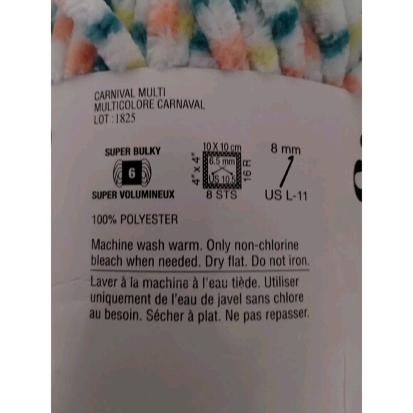 Loops & Threads Sweet Snuggles Lite Yarn Super Bulky Carnival Multi - Picture 2 of 4